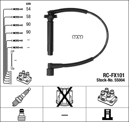 Провода зажигания к-т RC-FX101 55004